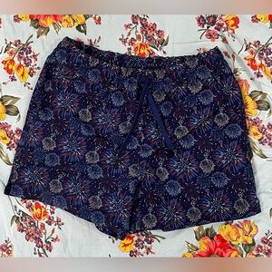 Woman’s Academy 4th of July Fire Work Shorts Navy Blue The Right Stuff Size M